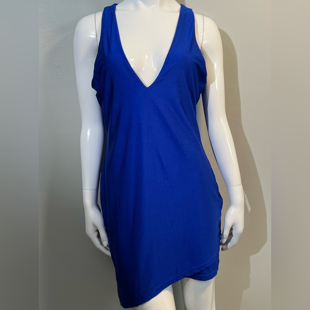 by the way. Royal Blue V-Neck Dress
